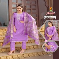master showstopper readymade elegant style roman silk suit for women