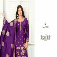 Naari Bliss Wholesale Pure Muslin Viscose Jacquard With Siroski Work Dress Material