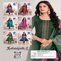 Kaya Kalanjali Vol-2 Wholesale 3 Piece A-Line Cut Readymade Suits