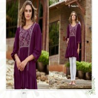Vamika Rang Mahal Vol-3 Wholesale Heavy Rinkle Reyon Short Tops