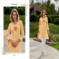 Vamika Rang Mahal Vol-3 Wholesale Heavy Rinkle Reyon Short Tops