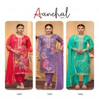 radhika lifestyle aanchal vol 1 tissue shimmer silk readymade classic 3pcs dress