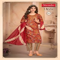 nemis dishi vol 6 readymade capsule rayon print daily wear combo 3pcs dress