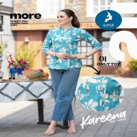 Kaya Kareena Wholesale Cotton Flex Print Short Tops