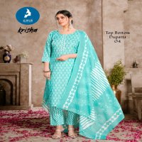 Kaya Krisha Wholesale Cotton Print Top With Pant And Dupatta