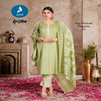 Kaya Krisha Wholesale Cotton Print Top With Pant And Dupatta