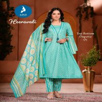 Kaya Heeravati Wholesale Cotton Print Flair Top With Pant And Dupatta