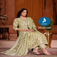 Kaya Heeravati Wholesale Cotton Print Flair Top With Pant And Dupatta