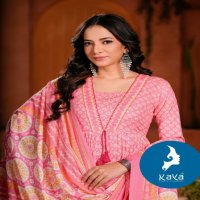 Kaya Heeravati Wholesale Cotton Print Flair Top With Pant And Dupatta