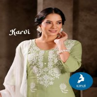 Kaya Karvi Wholesale Rayon Slub Fabrics Readymade Indian Salwar Suits