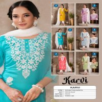 Kaya Karvi Wholesale Rayon Slub Fabrics Readymade Indian Salwar Suits