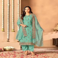 Bela Fashion Kristal Wholesale Crystal Chiffon Straight Salwar Suits