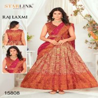 Starlink Raj Laxmi Wholesale Readymade Weaving Gown With Dupatta