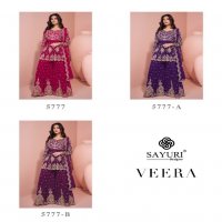 sayuri designer veera fully stitch georgette traditional plazzo suit for festivals