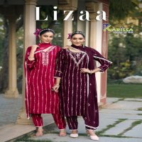 Karissa Lizaa Wholesale Pure Reyon Kurti With Pant And Dupatta