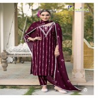Karissa Lizaa Wholesale Pure Reyon Kurti With Pant And Dupatta