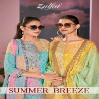 Zulfat Summer Breeze Wholesale Pure Cotton With Handwork Dress Material