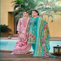 Riaz Arts Ombre Wholesale Pure Karachi Lawn With Work Dress Material