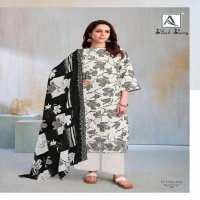 Alok Black Berry Wholesale Pure Cambric Cotton With Work Dress Material