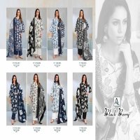 Alok Black Berry Wholesale Pure Cambric Cotton With Work Dress Material