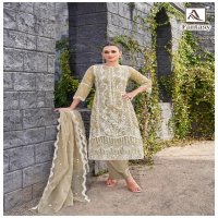 Alok Fantasy Wholesale Pure Organza With Embroidery Dress Material