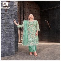 Alok Fantasy Wholesale Pure Organza With Embroidery Dress Material
