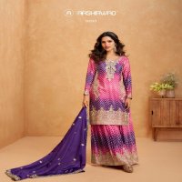 Aashirwad Raaga Wholesale Premium Chinon Silk Free Size Stitched Suits