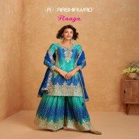 Aashirwad Raaga Wholesale Premium Chinon Silk Free Size Stitched Suits