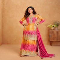 Aashirwad Raaga Wholesale Premium Chinon Silk Free Size Stitched Suits