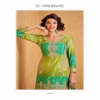 Aashirwad Raaga Wholesale Premium Chinon Silk Free Size Stitched Suits