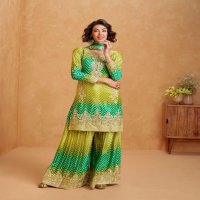 Aashirwad Raaga Wholesale Premium Chinon Silk Free Size Stitched Suits