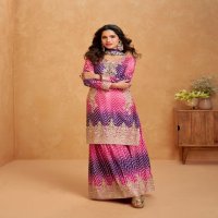 Aashirwad Raaga Wholesale Premium Chinon Silk Free Size Stitched Suits