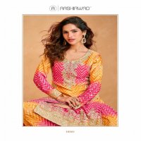 Aashirwad Raaga Wholesale Premium Chinon Silk Free Size Stitched Suits