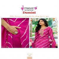 Mystic 9 Damini Vol-1 Wholesale Roman Silk Modal Lehriya Print Straight Cut Catalog