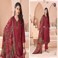 Kala Meera Wholesale Pure Muslin Dyed With Embroidery Dress Material