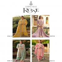 Varsha Rose Wholesale Cotton Linen With Embroidery Salwar Suits