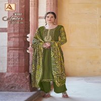 Alok Amber Vol-16 Wholesale Reyon With Fancy Work Dress Material