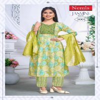 nemis jasmine vol 3 capsule foil print readymade modern kids 3pcs indian combo dress