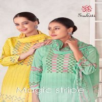 Sudriti Magic Stripe Wholesale Pure Cotton With Hand Work Salwar Suits