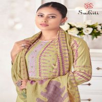 Sudriti Magic Stripe Wholesale Pure Cotton With Hand Work Salwar Suits