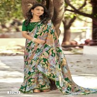 Vallabhi Dora Wholesale Floral Print With Swarovsaki Work Sarees
