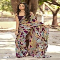 Vallabhi Dora Wholesale Floral Print With Swarovsaki Work Sarees