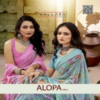 Vallabhi Alopa Vol-6 Wholesale Abstract Print Georgette Fabrics Sarees
