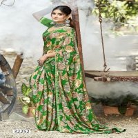 Vallabhi Mihika Wholesale Moss Georgette Floral Print Indian Sarees