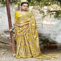 Vallabhi Mihika Wholesale Moss Georgette Floral Print Indian Sarees