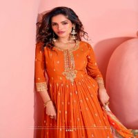 sayuri designer mayuri chinon silk readymade exclusive gown set exports