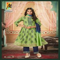 pankhudi by master rayon readymade classic look kids wear 3pcs dress