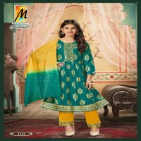 pankhudi by master rayon readymade classic look kids wear 3pcs dress