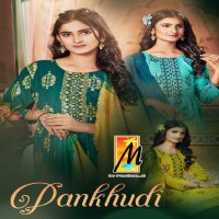 pankhudi by master rayon readymade classic look kids wear 3pcs dress