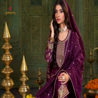 Rangoon Kamla Wholesale Dyed Jacquard With Khatli Work Readymade Suits